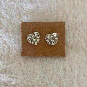 Silver Heart Stud Earrings